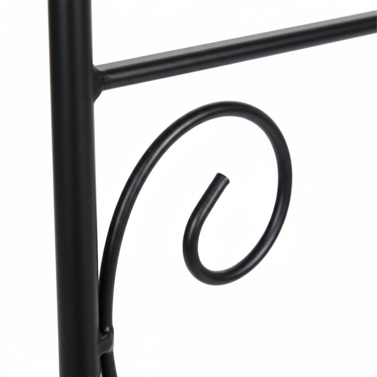 Garden Trellis Set, Hinged Powder-Coated Steel, Black