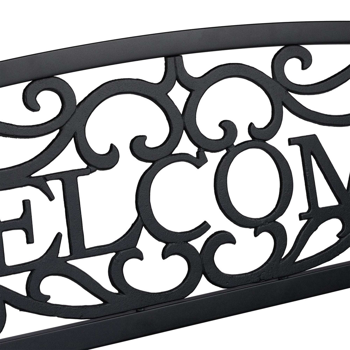 Garden bench Welcome in metal