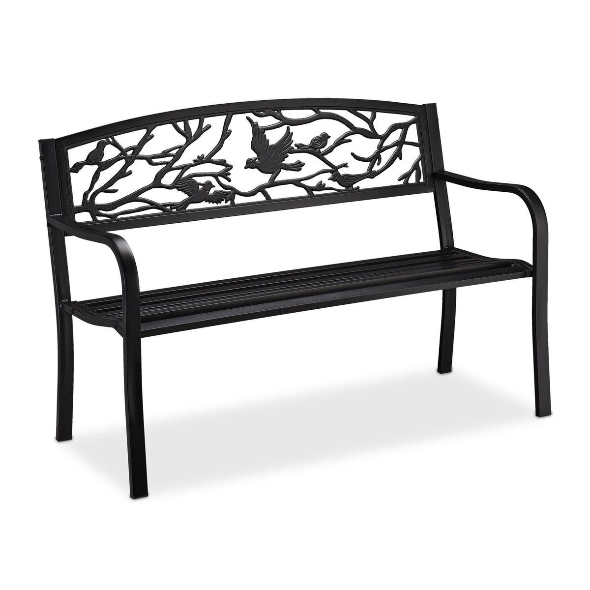 Garden bench in bird design