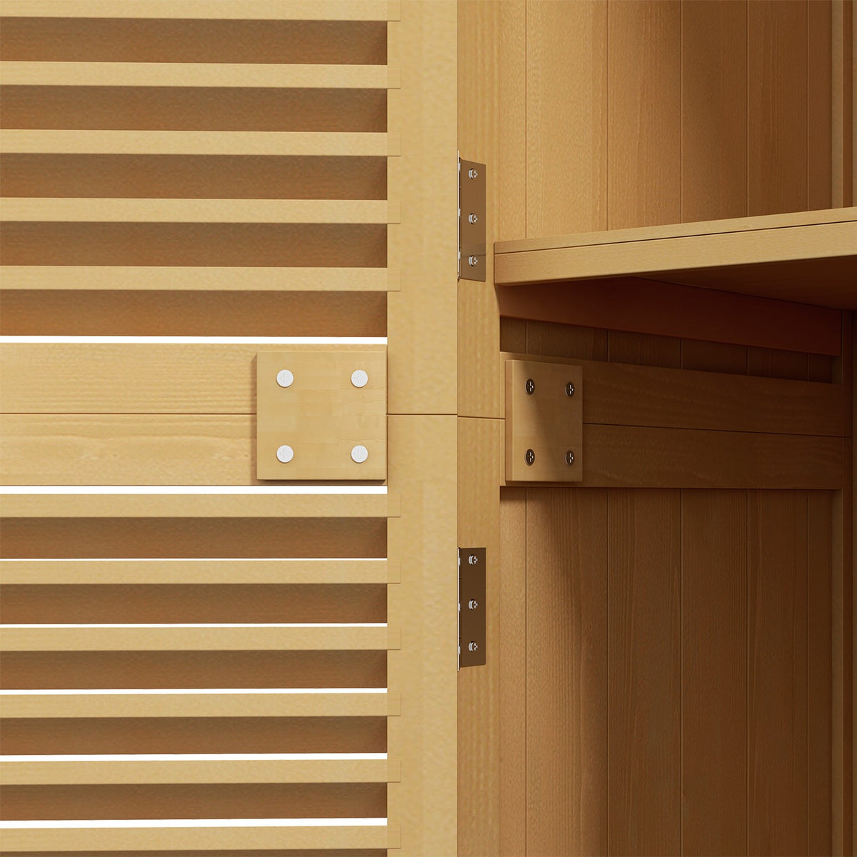 Garden cupboard wooden tool shed tool shed with asphalt roof slatted door tool cupboard shed garden 4 compartments light yellow 87 x 46.5 x 160 cm