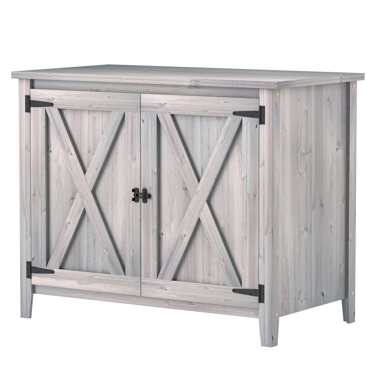 Garden cupboard wood, tool shed weatherproof 110x60x88.5cm, tool shed with door, folding roof, shelves, tool cupboard, garden shed tool cupboard garden shed for patio backyard, light gray |