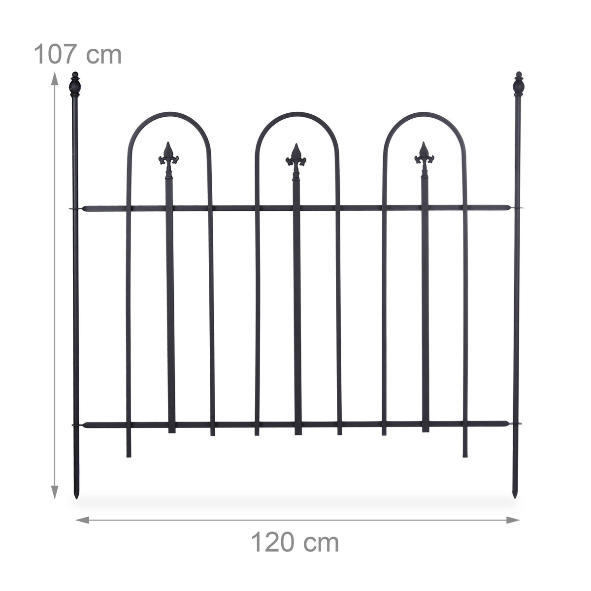 Garden fence metal set of 4