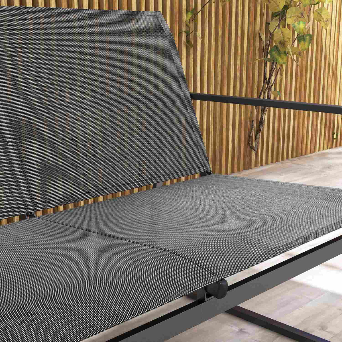 Garden furniture set 4 pieces. Garden set with 1 two-seater, 2 chairs, 1 coffee table, balcony furniture set made of black mesh for patio and garden