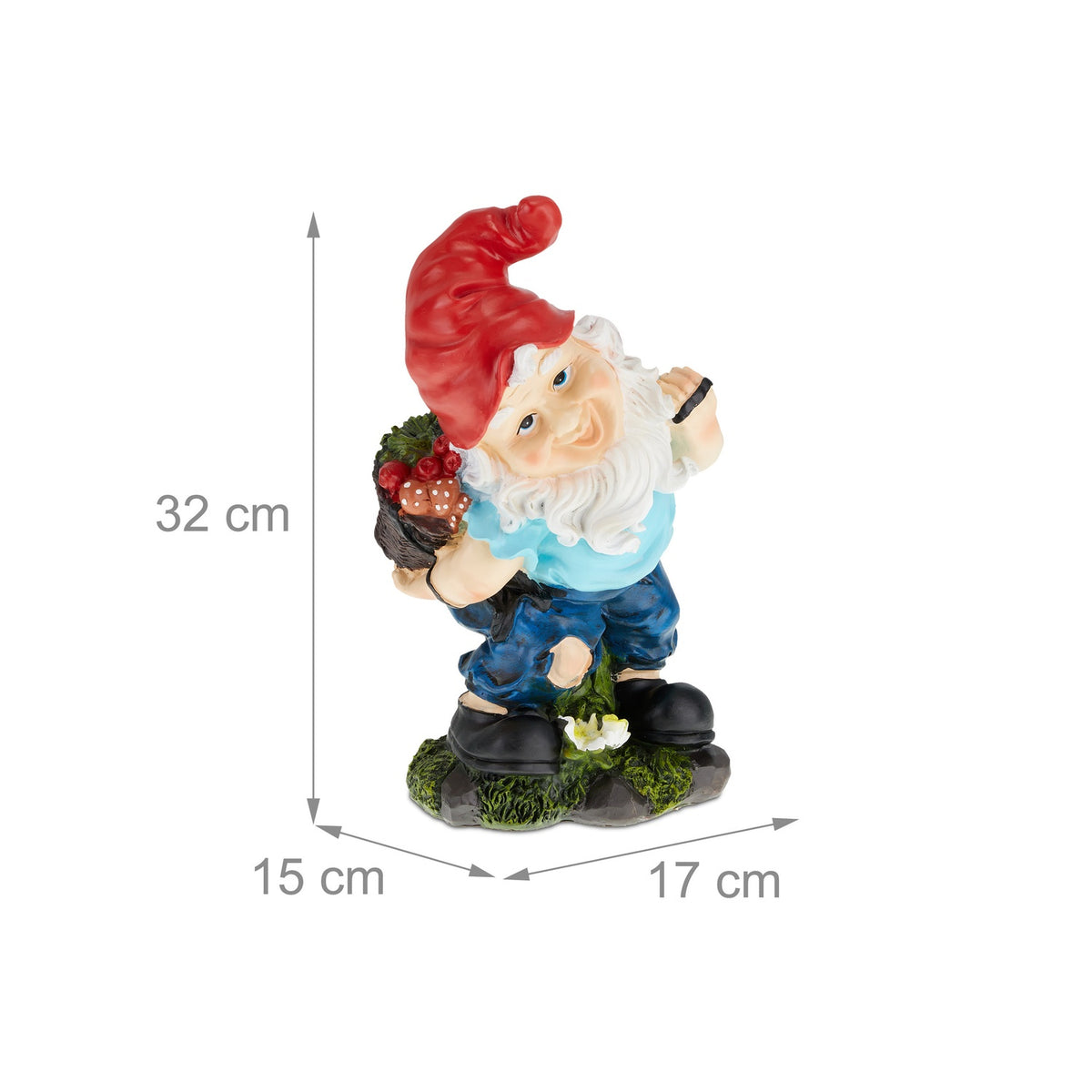Garden gnome with harvest basket