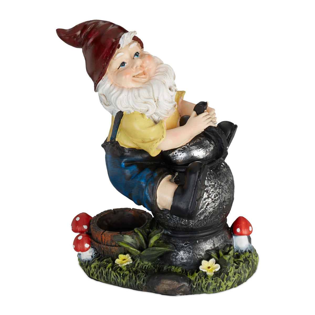 Garden gnome with lantern