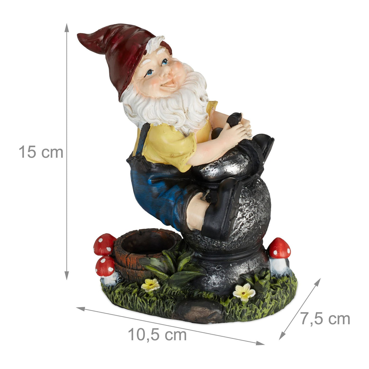 Garden gnome with lantern