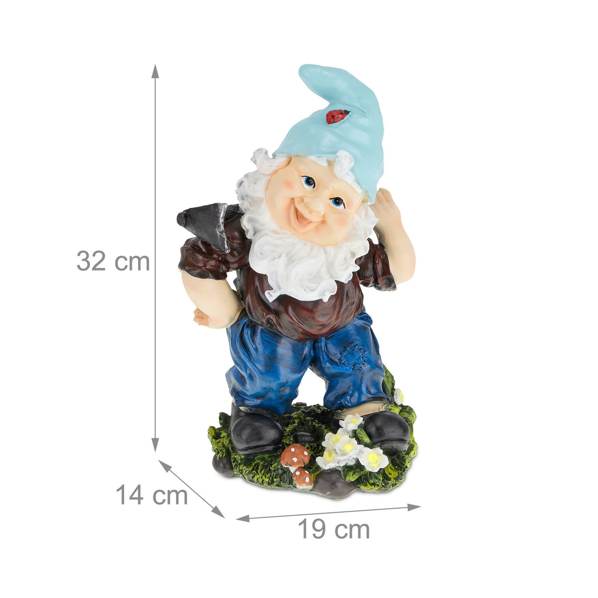 Garden gnome with pickaxe