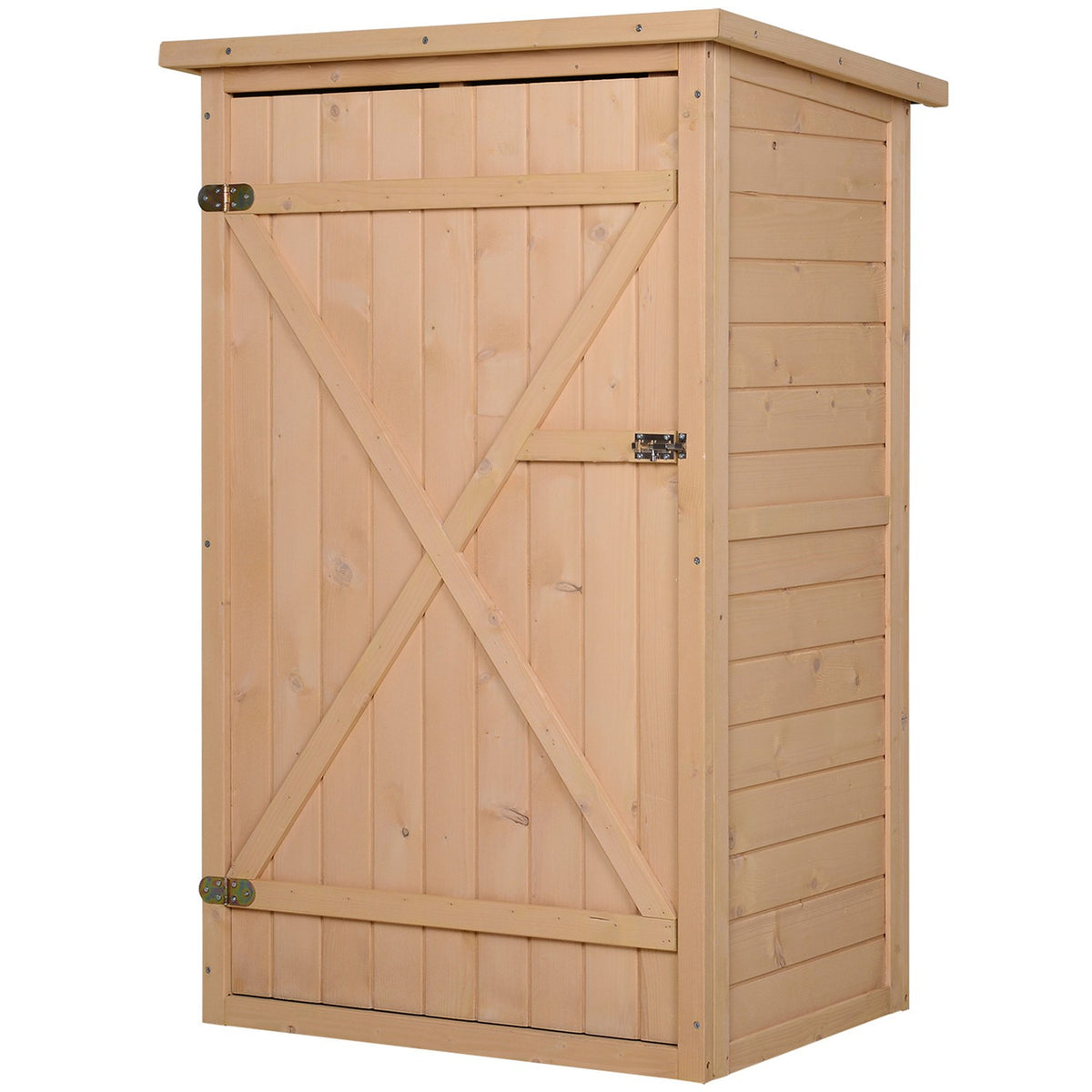 Garden shed tool shed tool shed with shelves tool shed storage shed for garden fir natural wood 75 x 56 x 115 cm