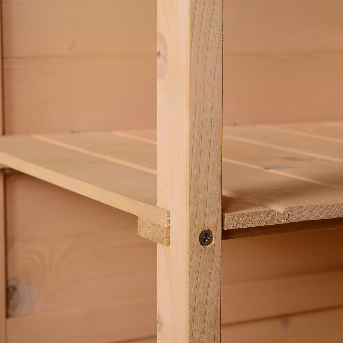 Garden shed tool shed tool shed with shelves tool shed storage shed for garden fir natural wood 75 x 56 x 115 cm