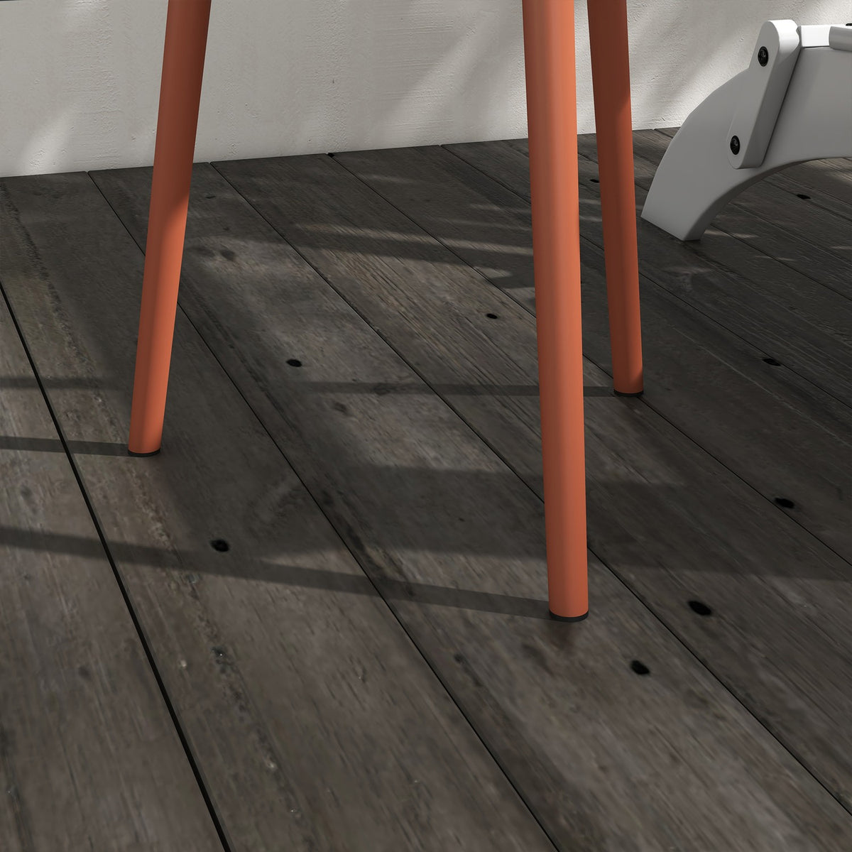 Garden side table, weatherproof garden table with raised edge, balcony table made of steel, round coffee table 20kg load capacity, Ø40x50H cm, sofa table for outdoor indoor balcony terrace red
