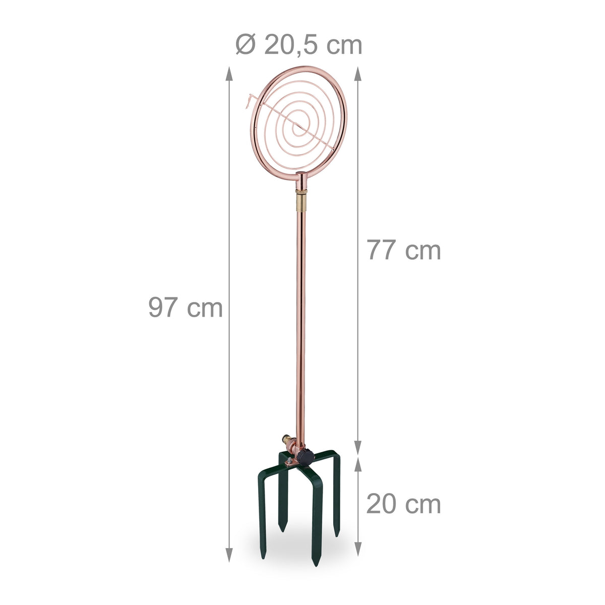 Garden sprinklers with spiral