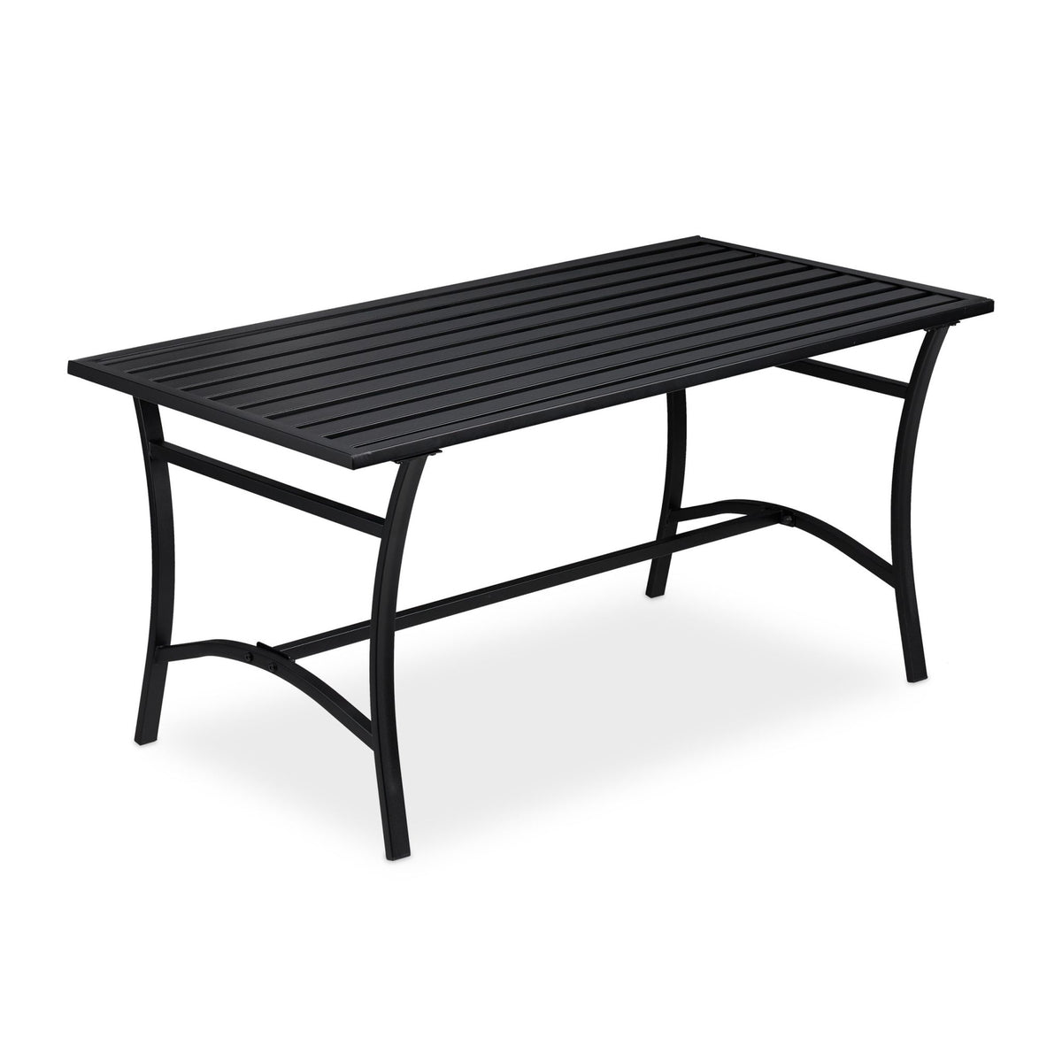 Garden table rectangular black