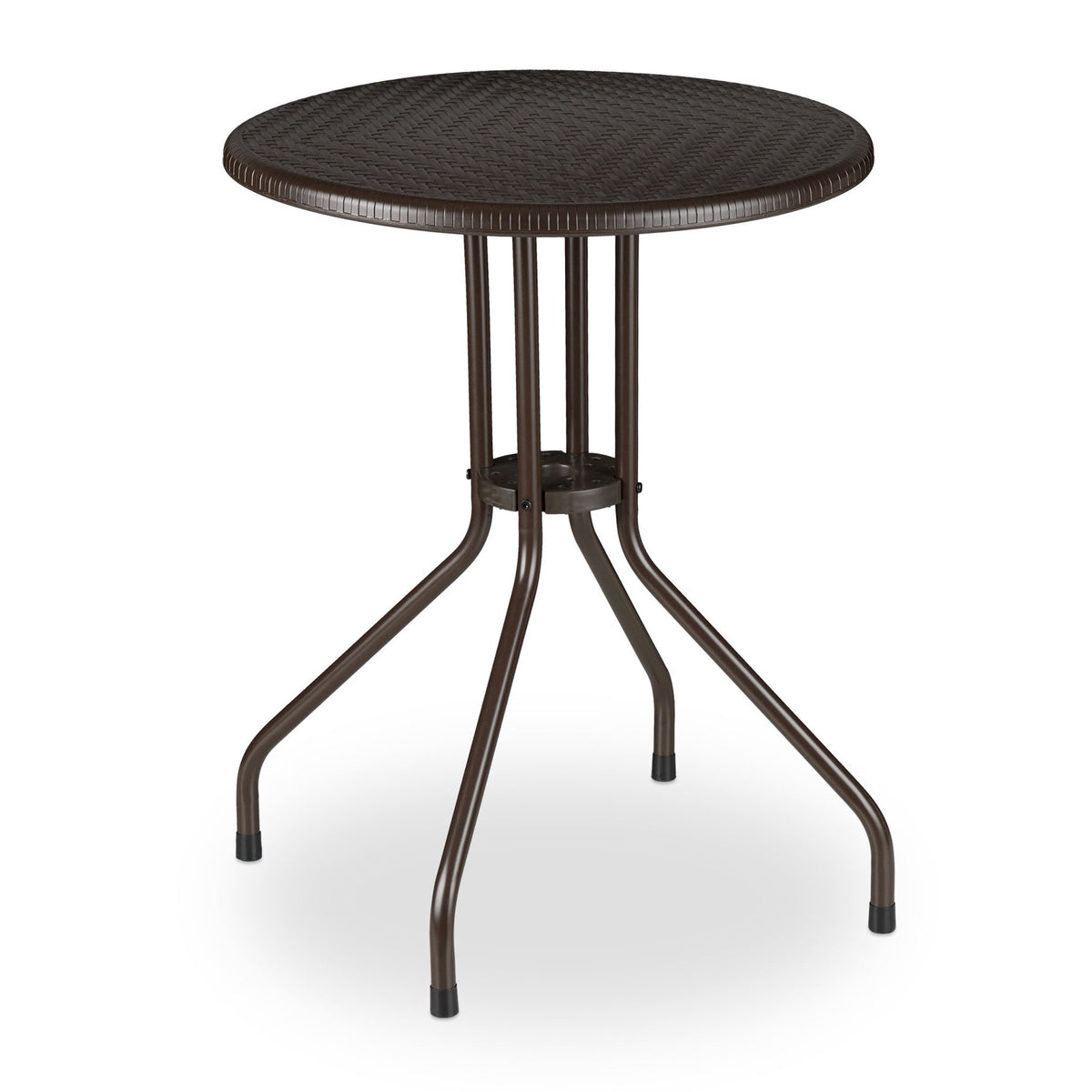 Garden table round brown
