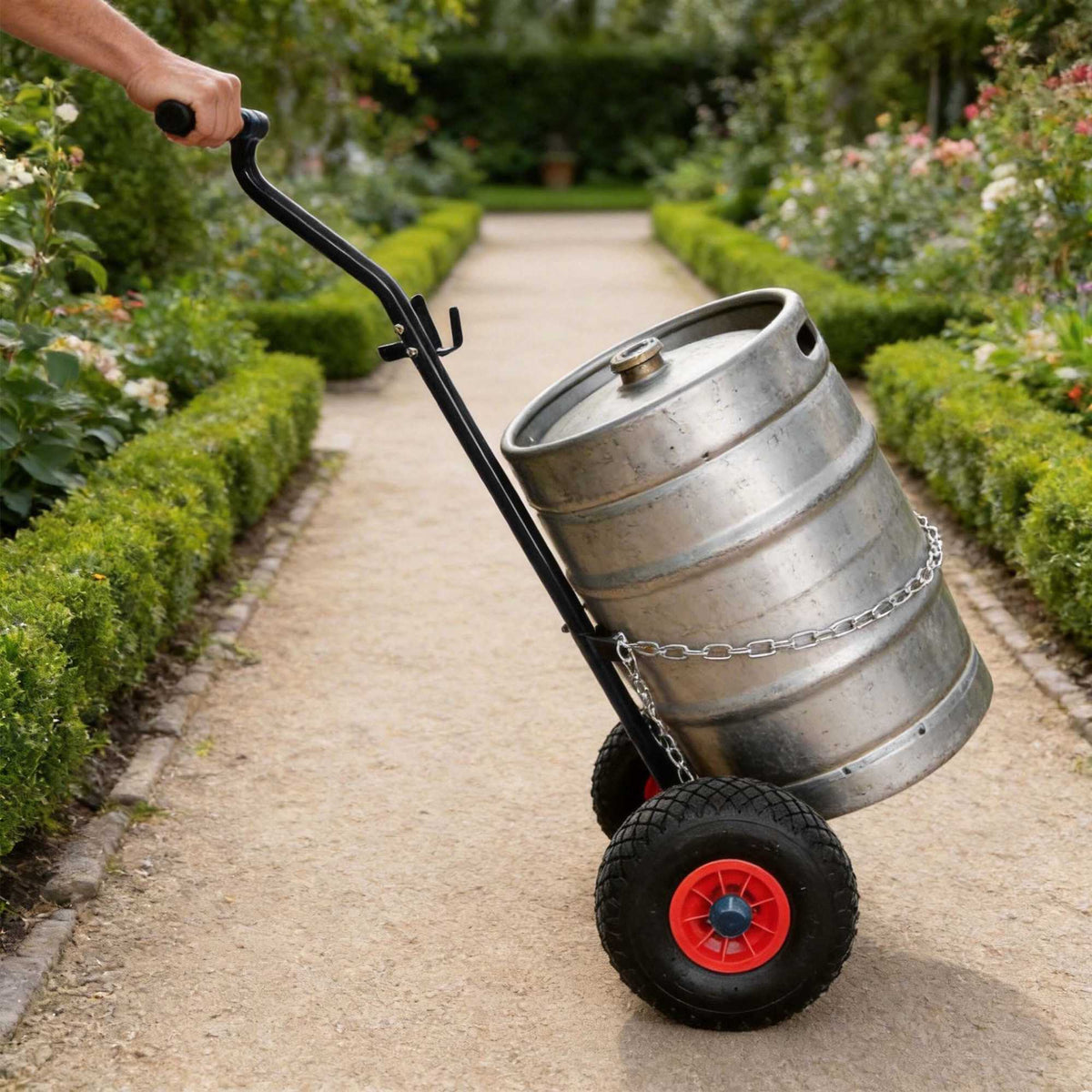 Gas Cylinder Trolley with Handle and Safety Chain