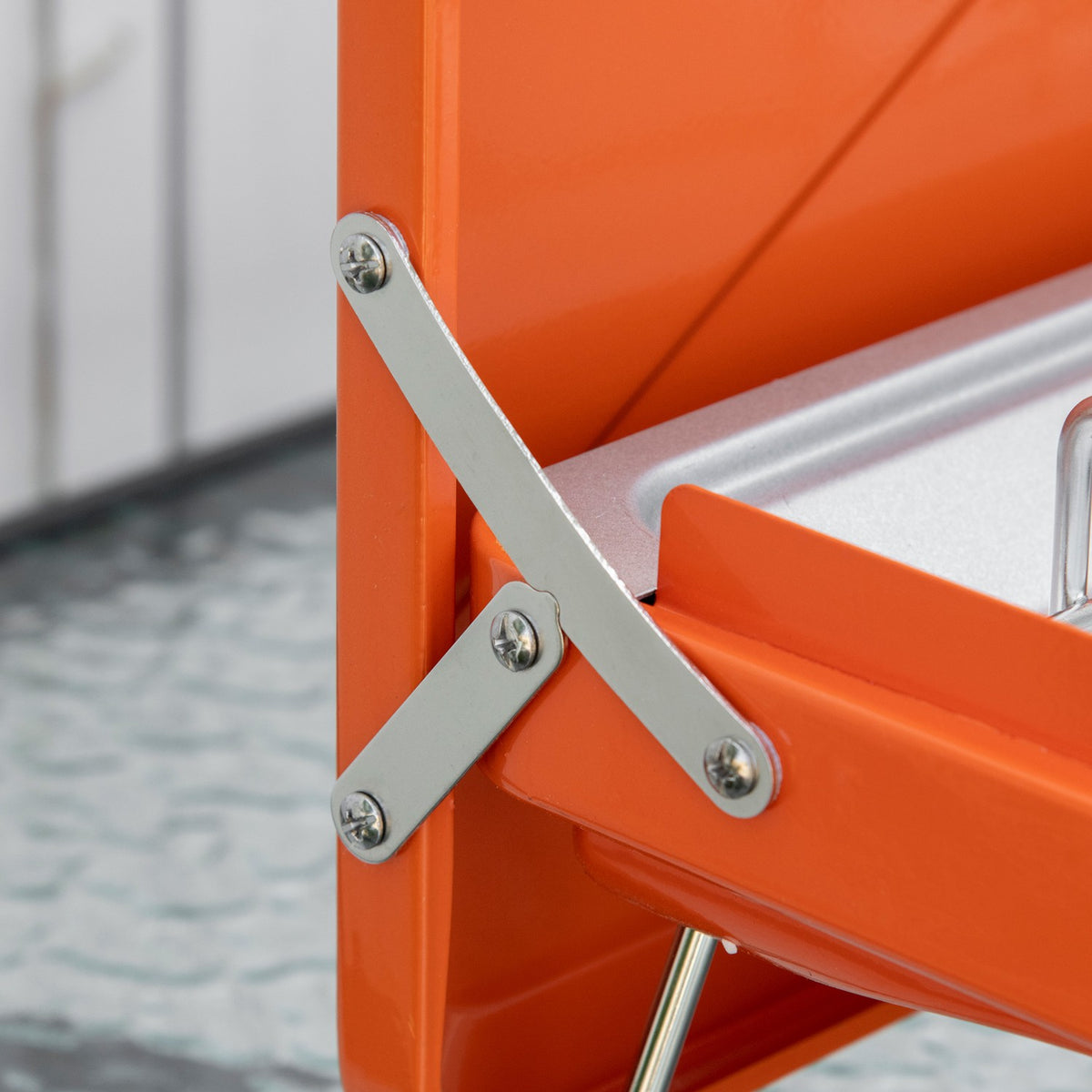 Gas Grill Table Grill Bbq 2 Burners Foldable Hose Regulator Stainless Steel Metal Orange 46.5X33.5X17.4Cm
