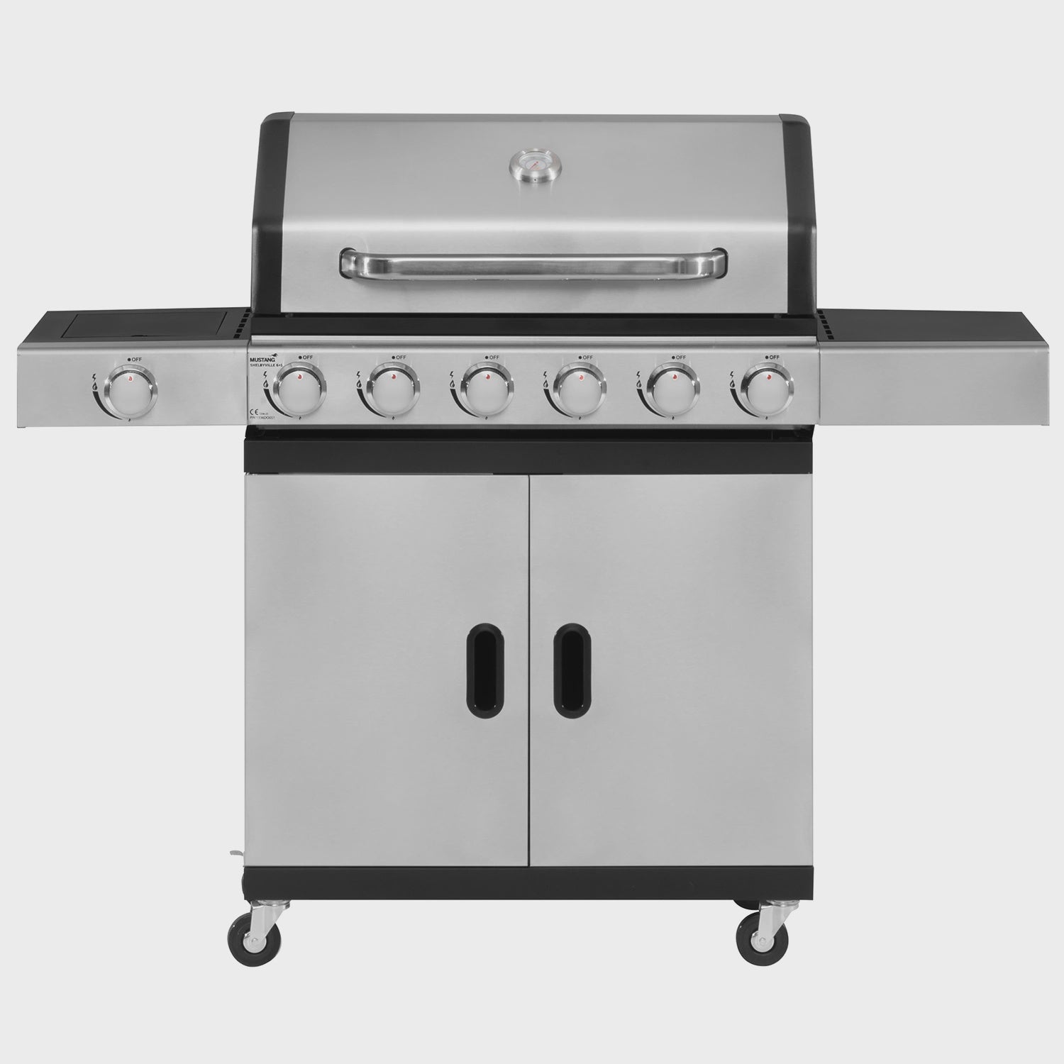 Gas Grill with 6 Burners, Side Burner, 78x38 cm Cooking Area