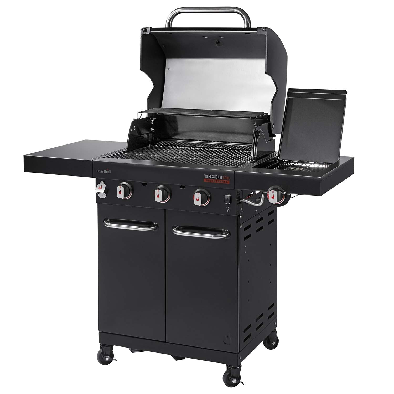 Gas Grill with TRU-Infrared, 3 Burners, Cast Iron Grates