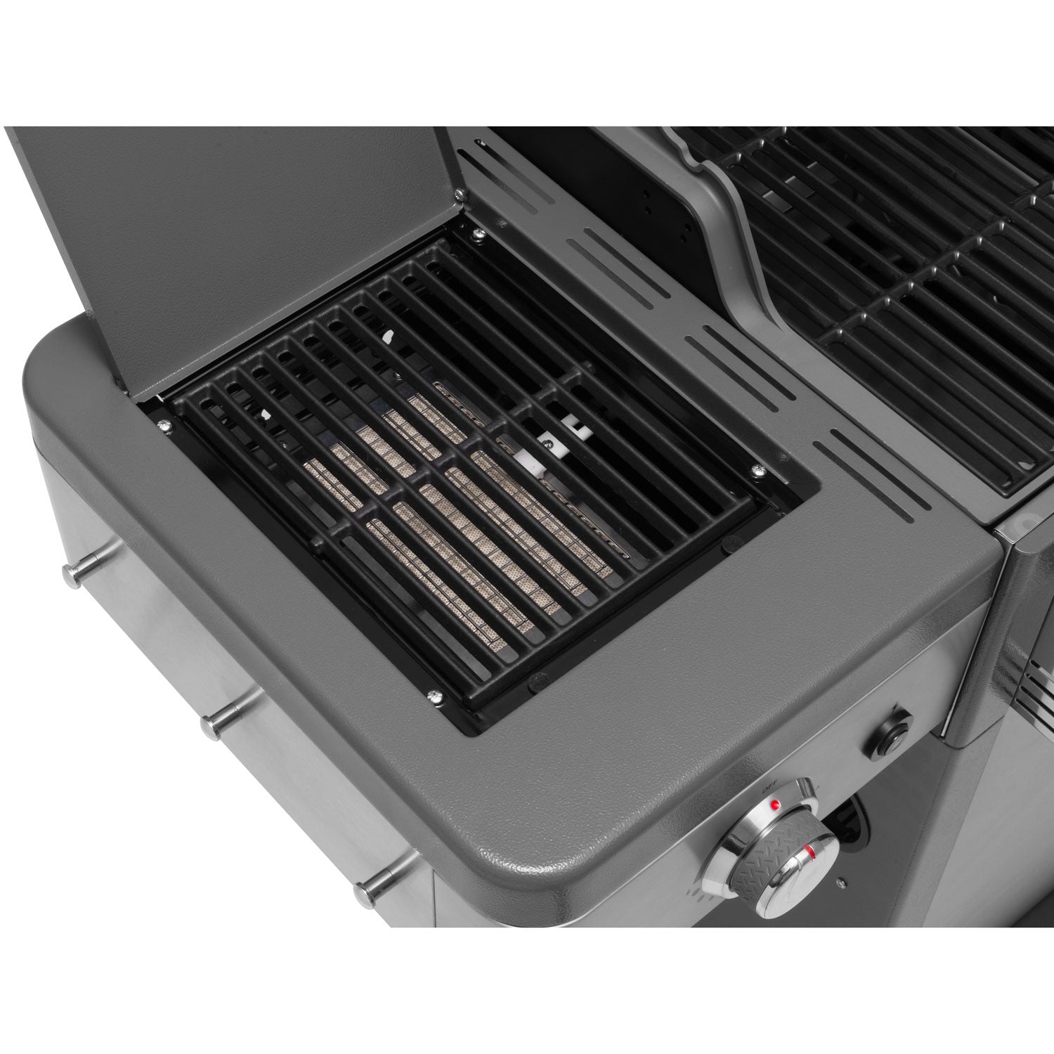 Gas Grill with Thermostat, 5 Burners, Infrared Side Burner