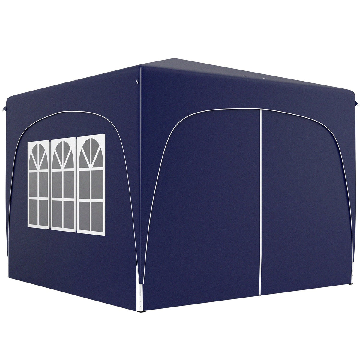 Gazebo 3x3m, water-repellent, stable, winter-proof pop-up folding gazebo, UV protection 50+, foldable party tent, garden tent with 4 side panels, pocket garden gazebo for camping, garden, dark blue