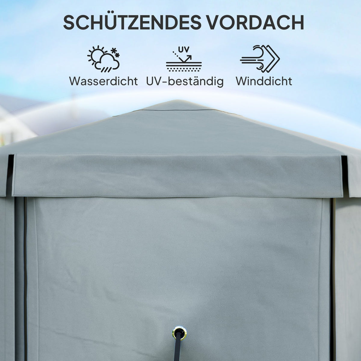Gazebo Hexagonal Approx. 3.6x3m Waterproof Pop-up Folding Gazebo with 5 Side Panels Pocket Foldable Party Tent UV 30+ Winterproof Garden Tent Garden Gazebo for Camping Garden Festival Light Gray