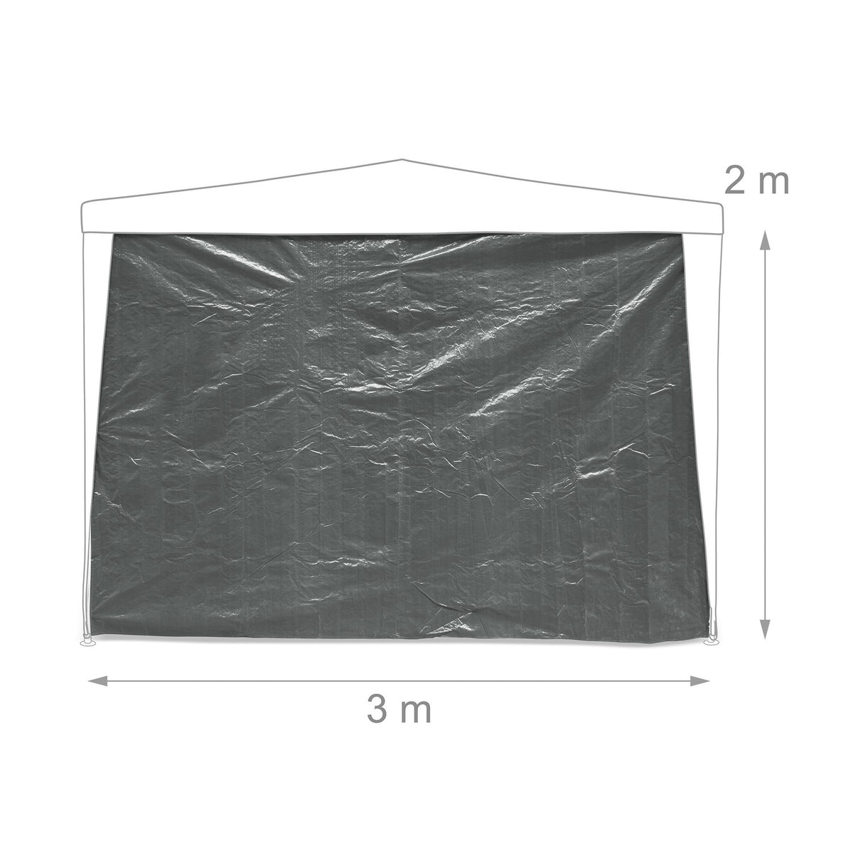 Gazebo Side Panels Set, 3 Pieces, Weatherproof PE