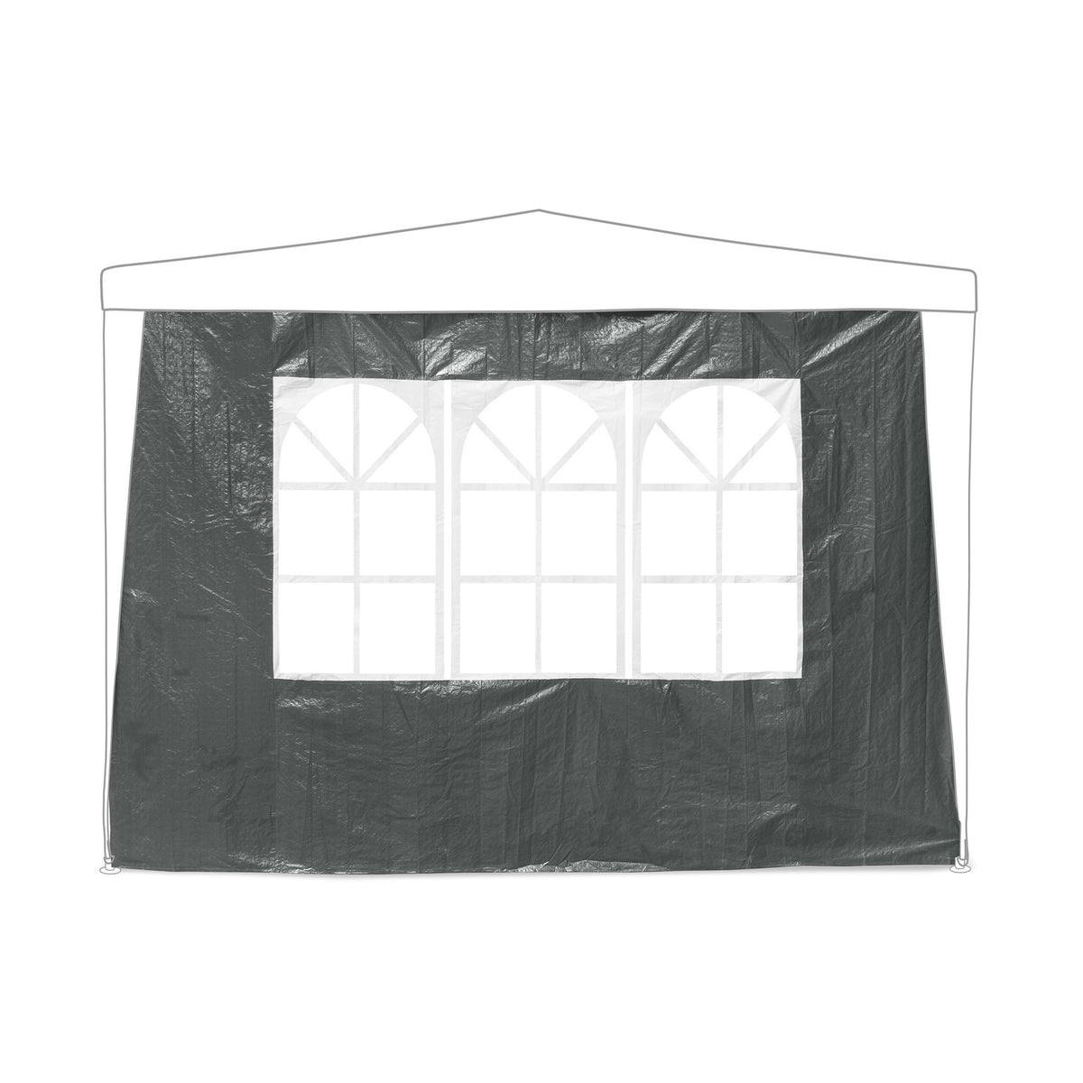 Gazebo Side Panels Set, 3 Pieces, Weatherproof PE