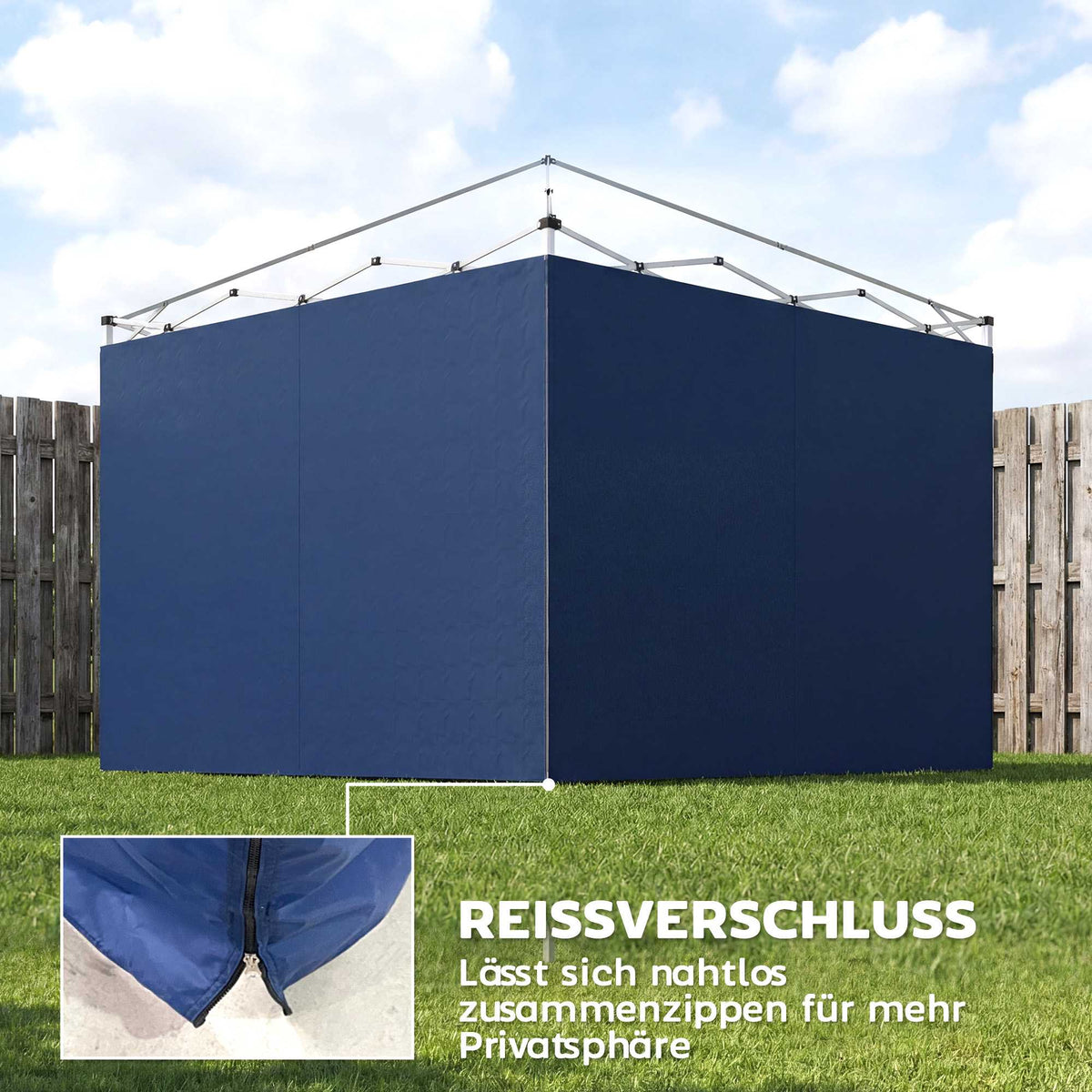 Gazebo Sidewalls Set, 3x3m, UPF 50+ Oxford Fabric