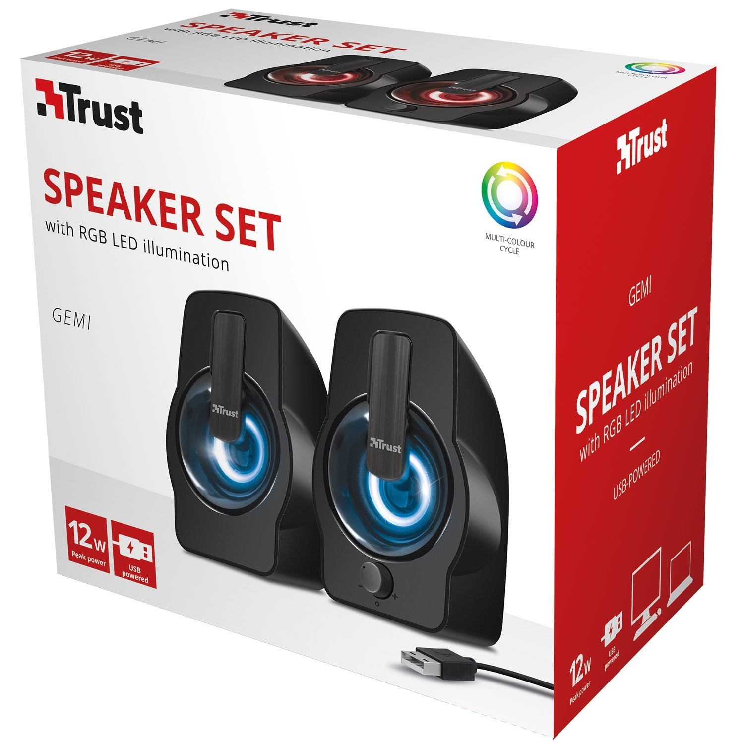 Gemi 2.0 RGB illuminated speakers