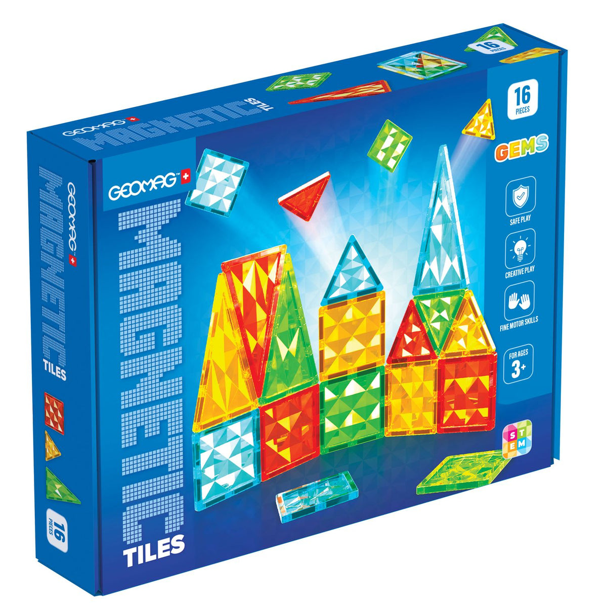 Geomag Magnetic Tiles Gems 16 Pcs