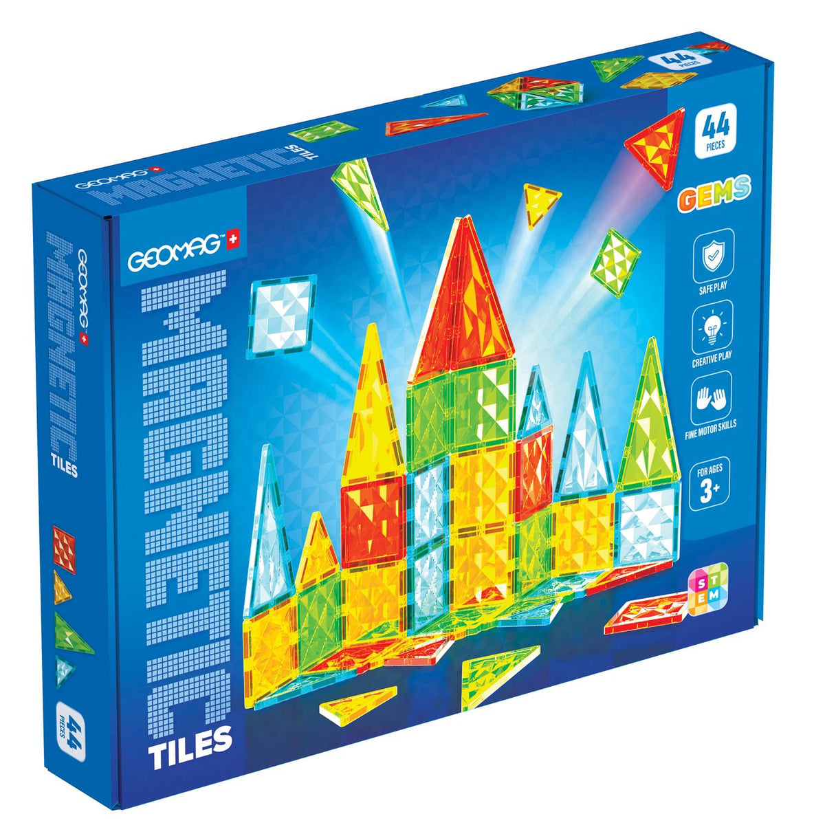 Geomag Magnetic Tiles Gems 44 Pcs