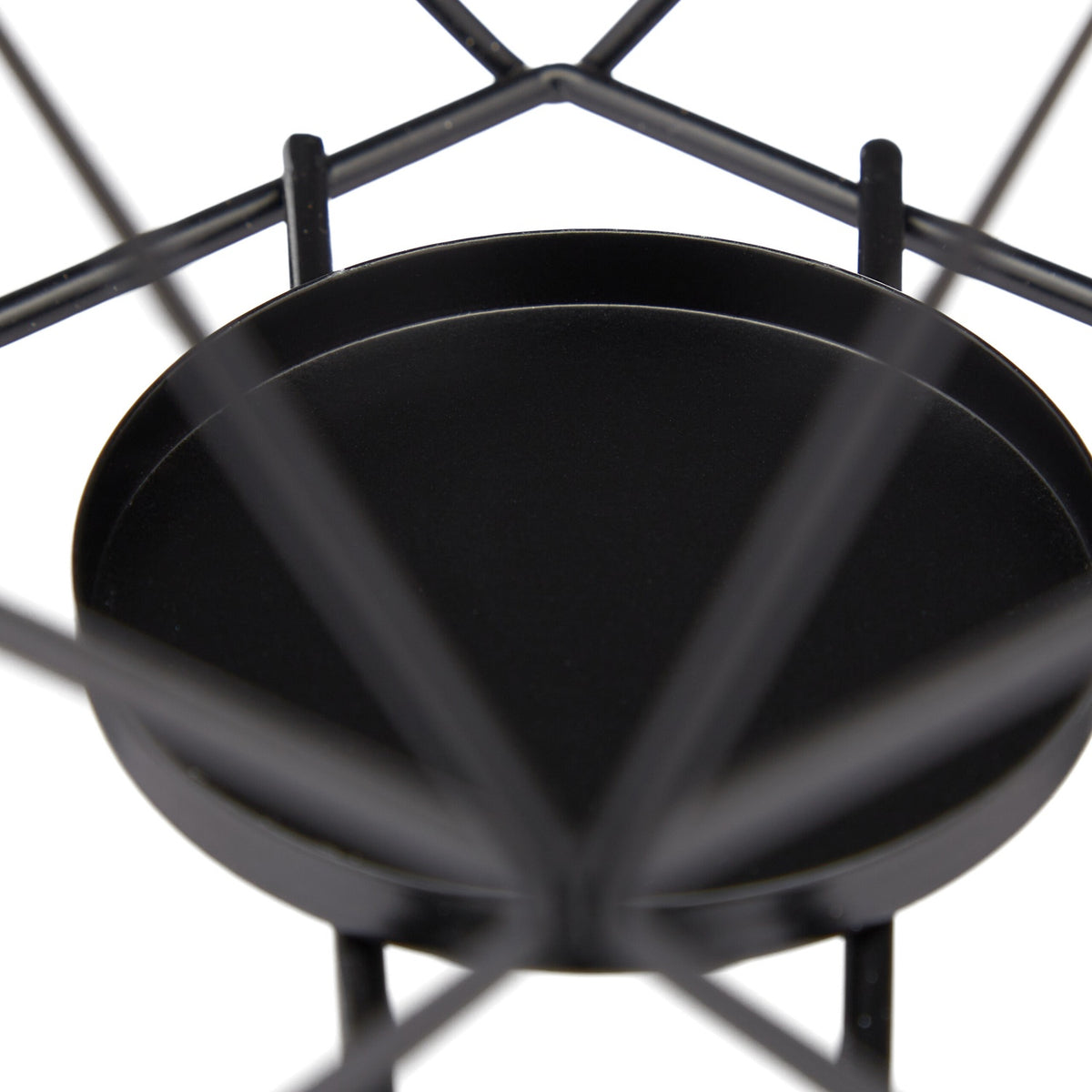 Geometric Metal Tealight Candle Holders, Set of 2