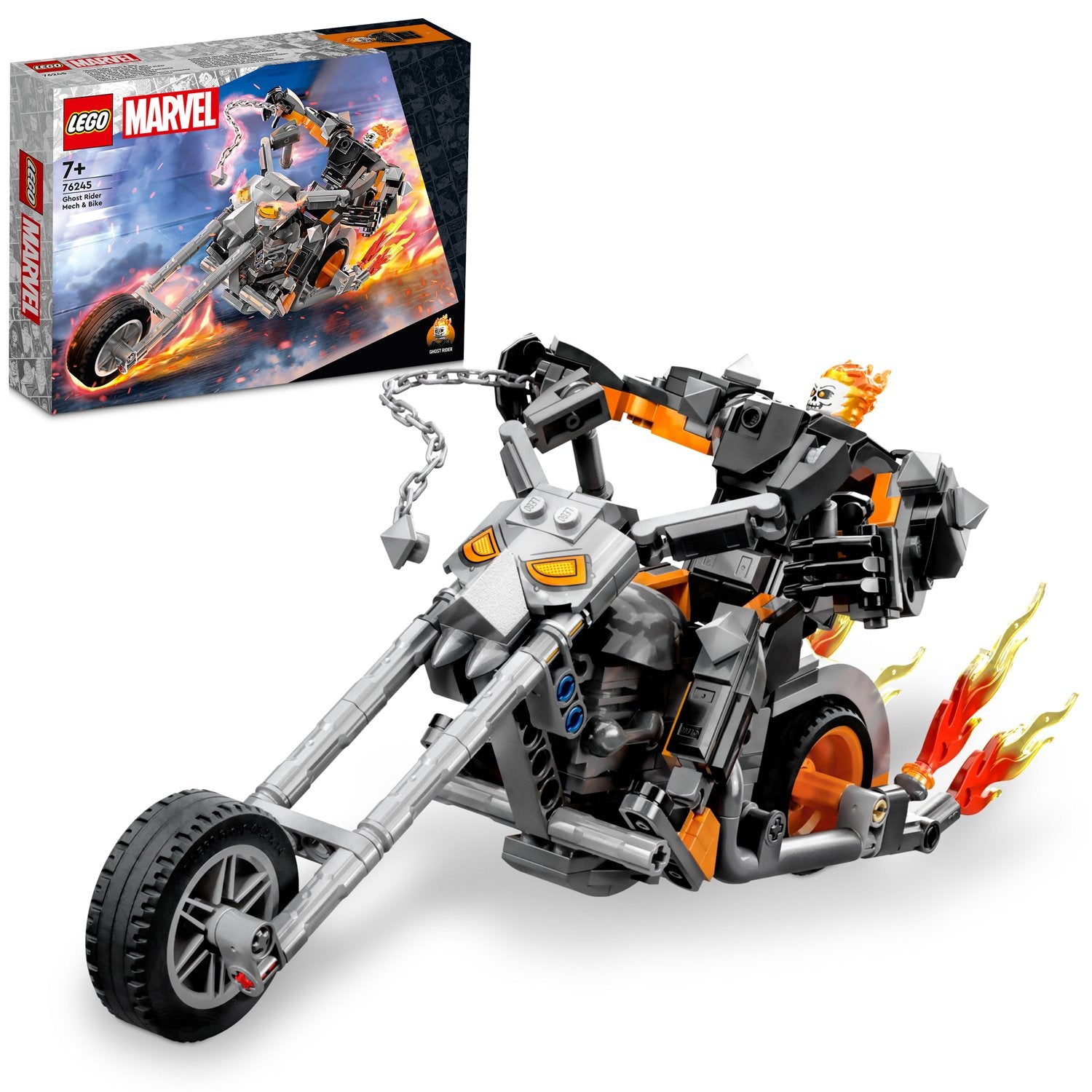Ghost Rider robot and bike 76245