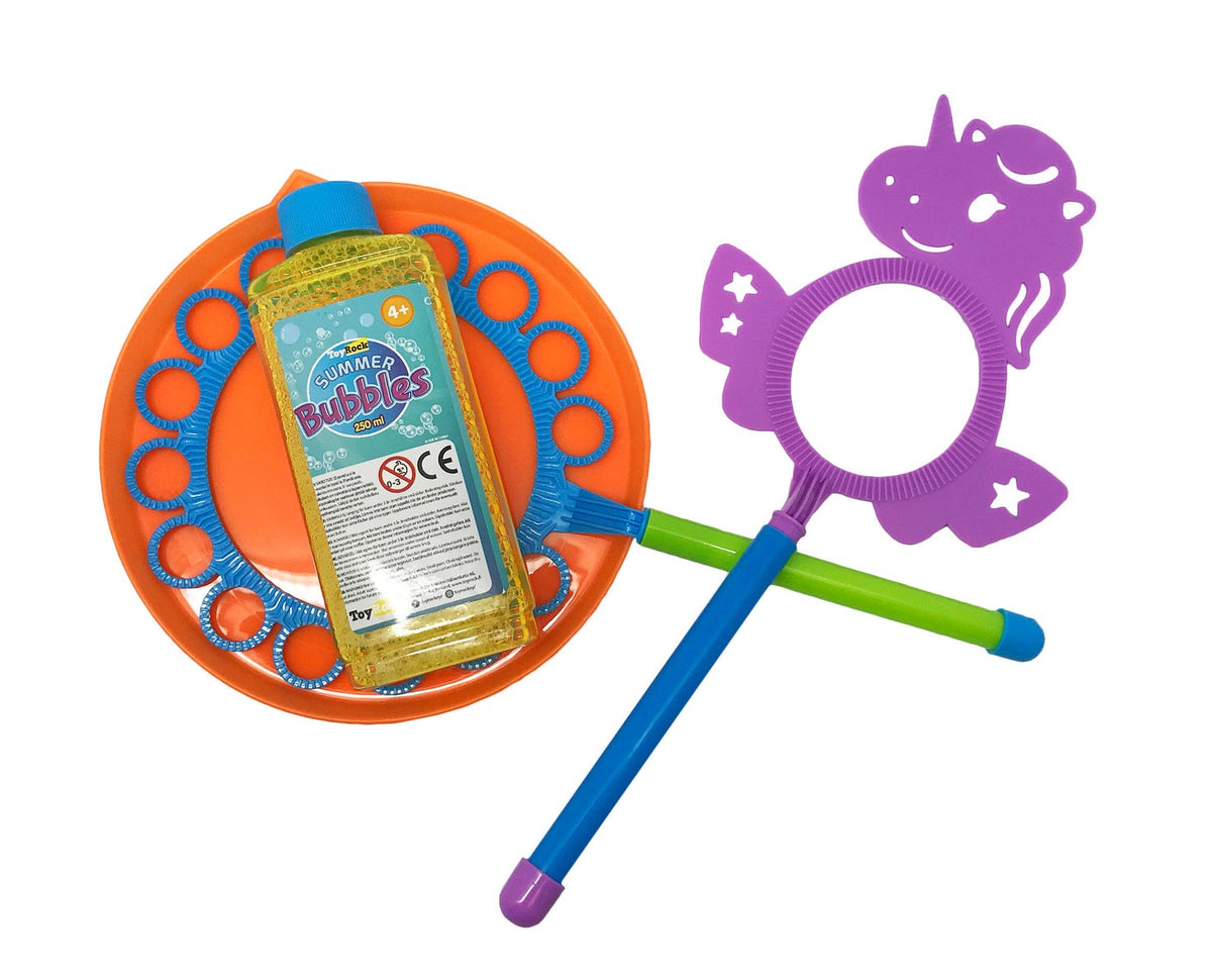 Giant Bubble Wand Set with Liquid and Bowl