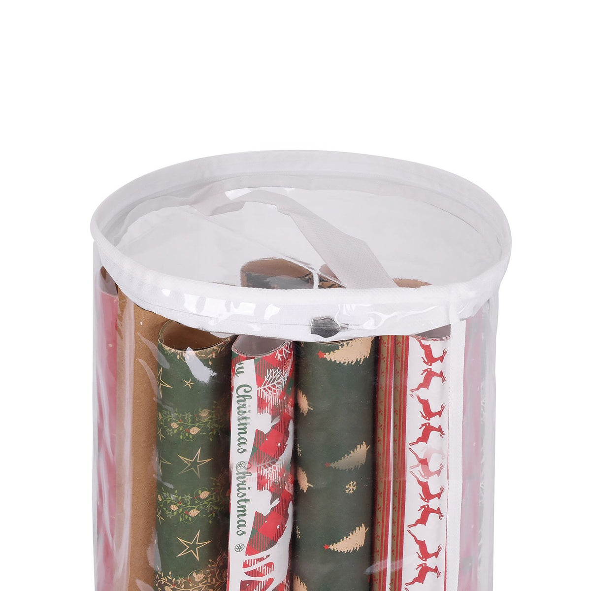 Gift Wrap Organizer Bags, 2-Pack, Transparent Storage