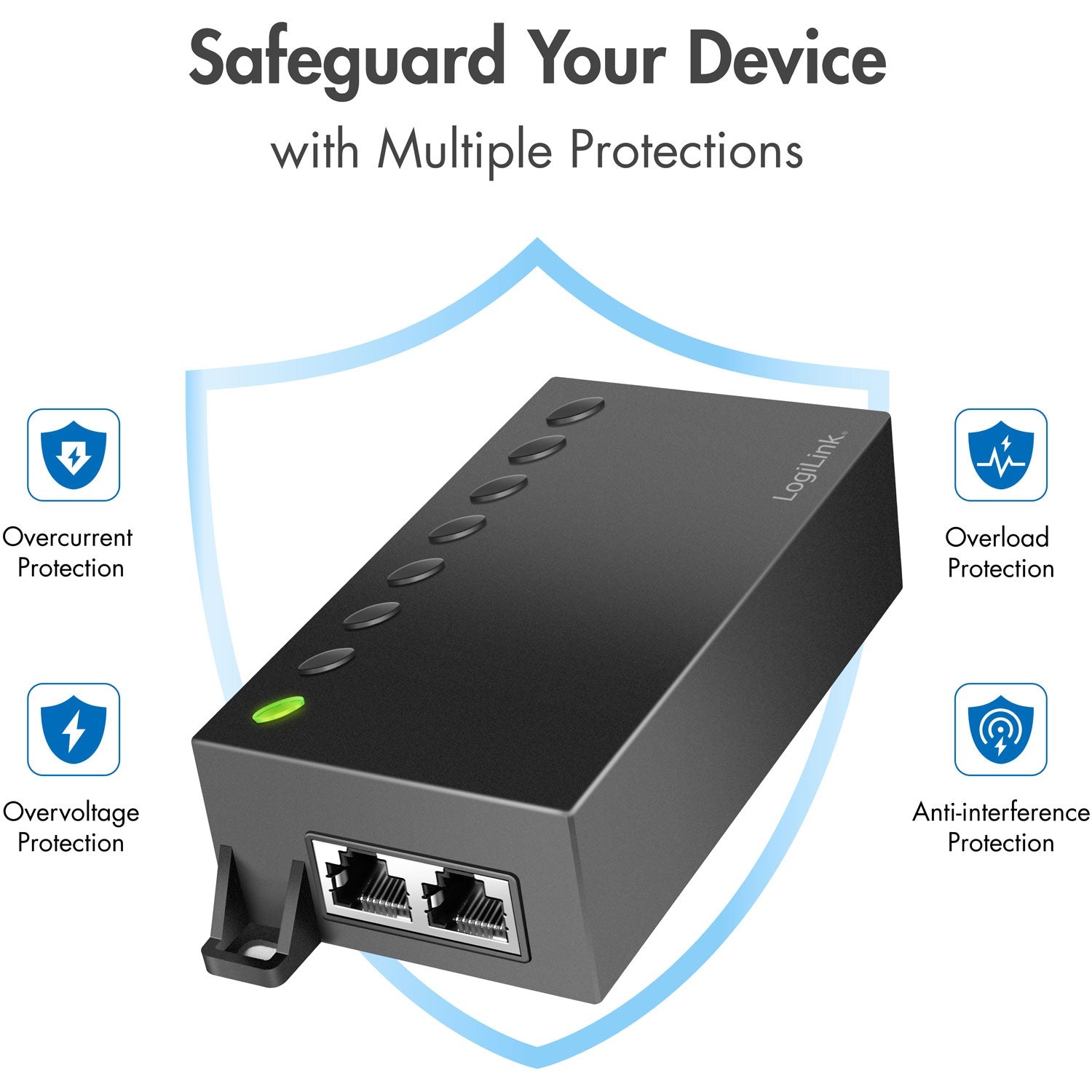 Gigabit PoE++ Injector 60W IEEE802.3af/at/bt