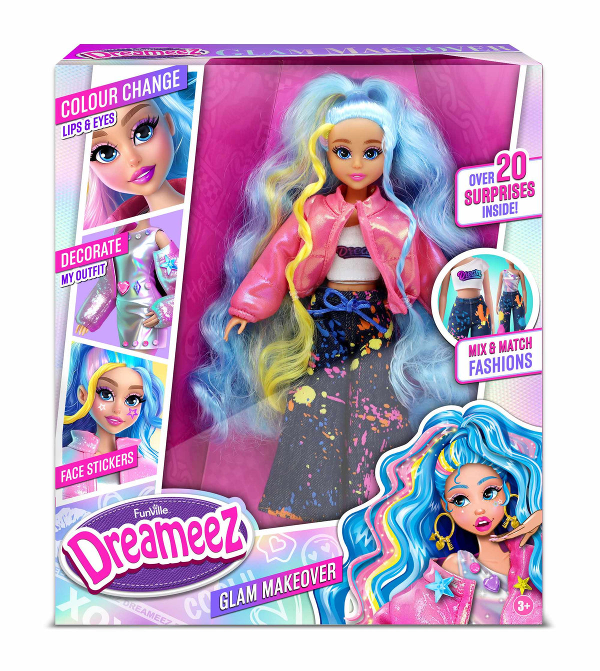 Glam Doll Set with Color-Changing Hair & 20+ Surprises