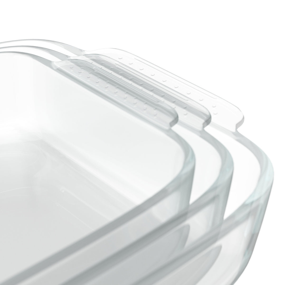 Glass Baking Dish Set, 3 Sizes with Handles