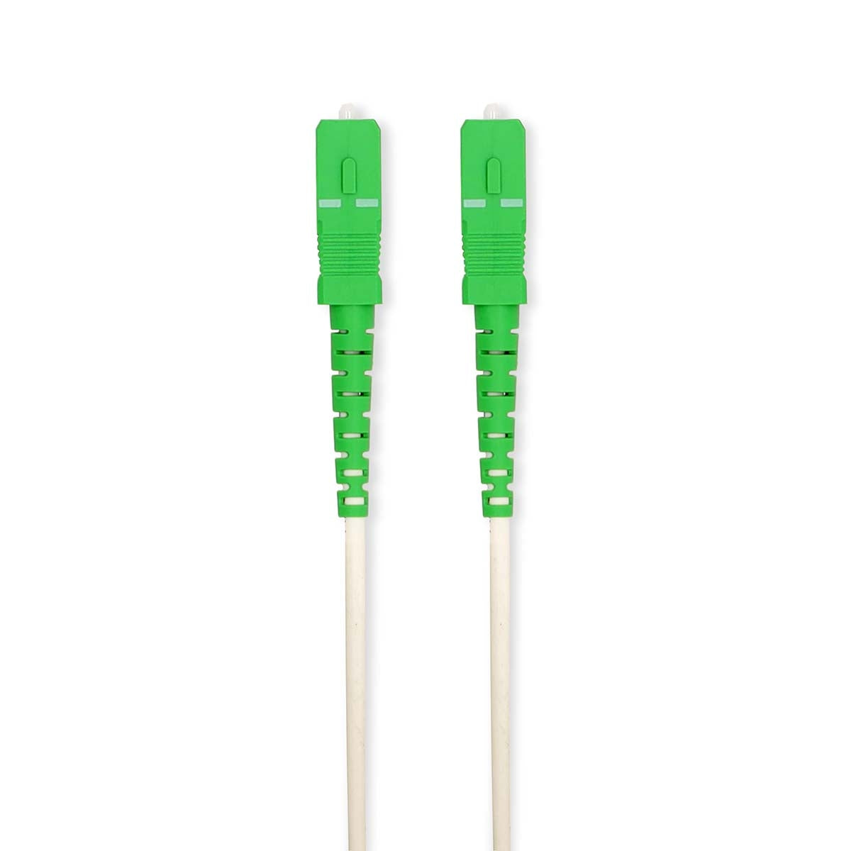 Glass Fiber Patch Cable | SMF (Single Mode Phase) | SC/APC | SC/APC | 100 Gbps | 2.00 m | White | Gift Box with Euro Lock