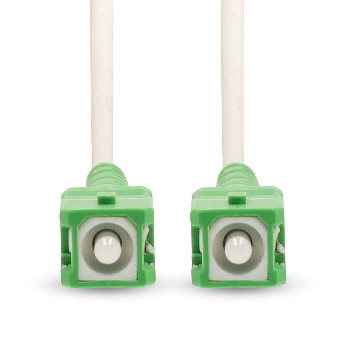 Glass Fiber Patch Cable | SMF (Single Mode Phase) | SC/APC | SC/APC | 100 Gbps | 2.00 m | White | Gift Box with Euro Lock