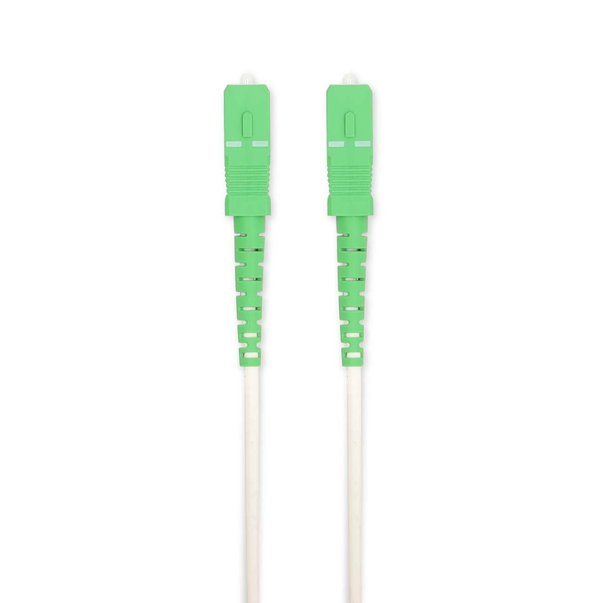 Glass Fiber Patch Cable | SMF (Single Mode Phase) | SC/APC | SC/APC | 100 Gbps | 6.00 m | White | Gift Box with Euro Lock