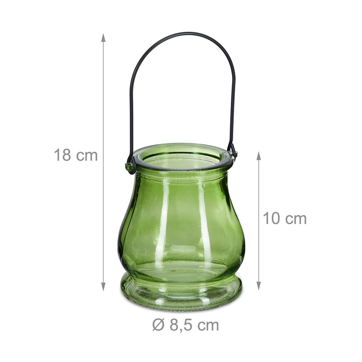 Glass lantern colorful set of 12