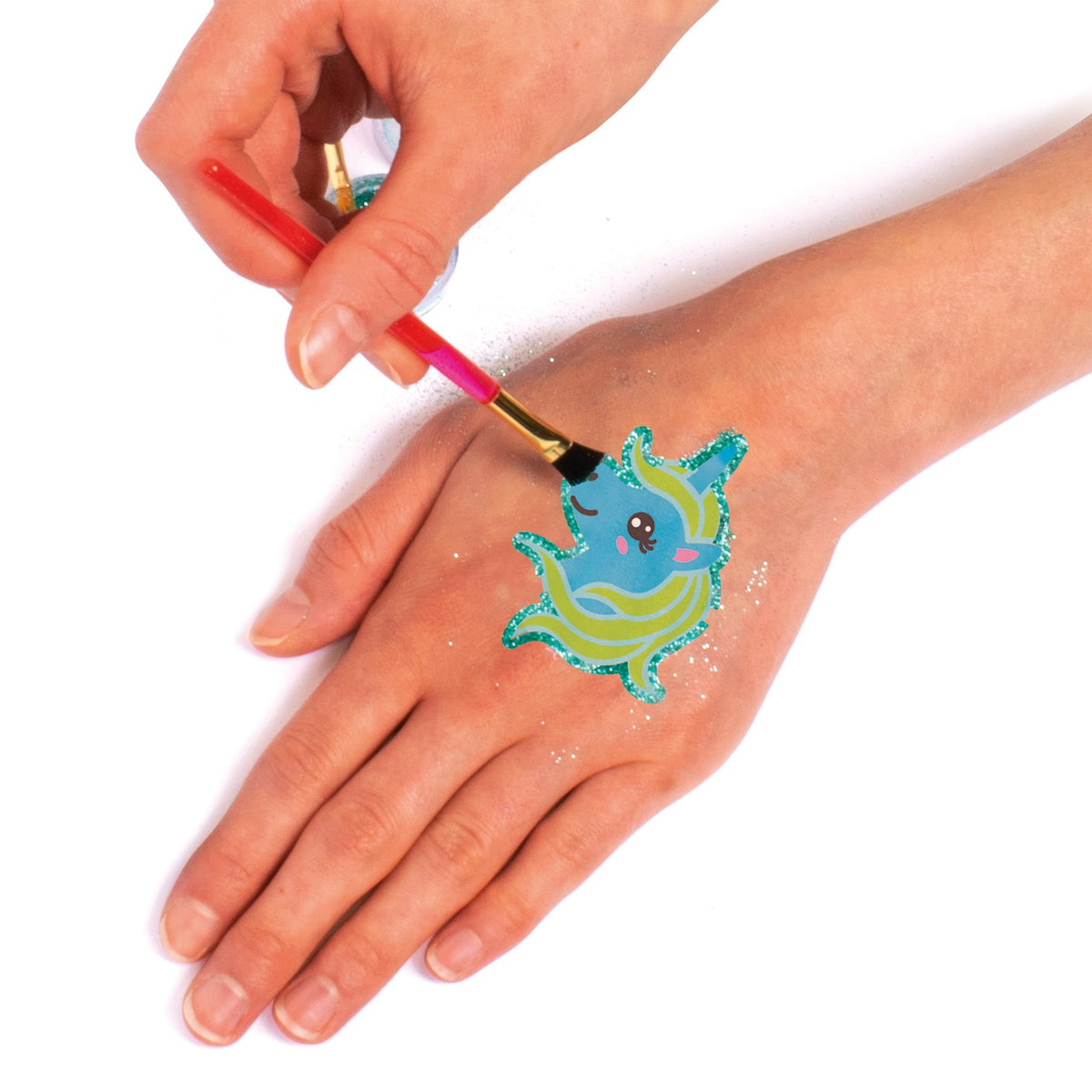 Glow In The Dark Glitter Tattoos Kit, 75+ Designs