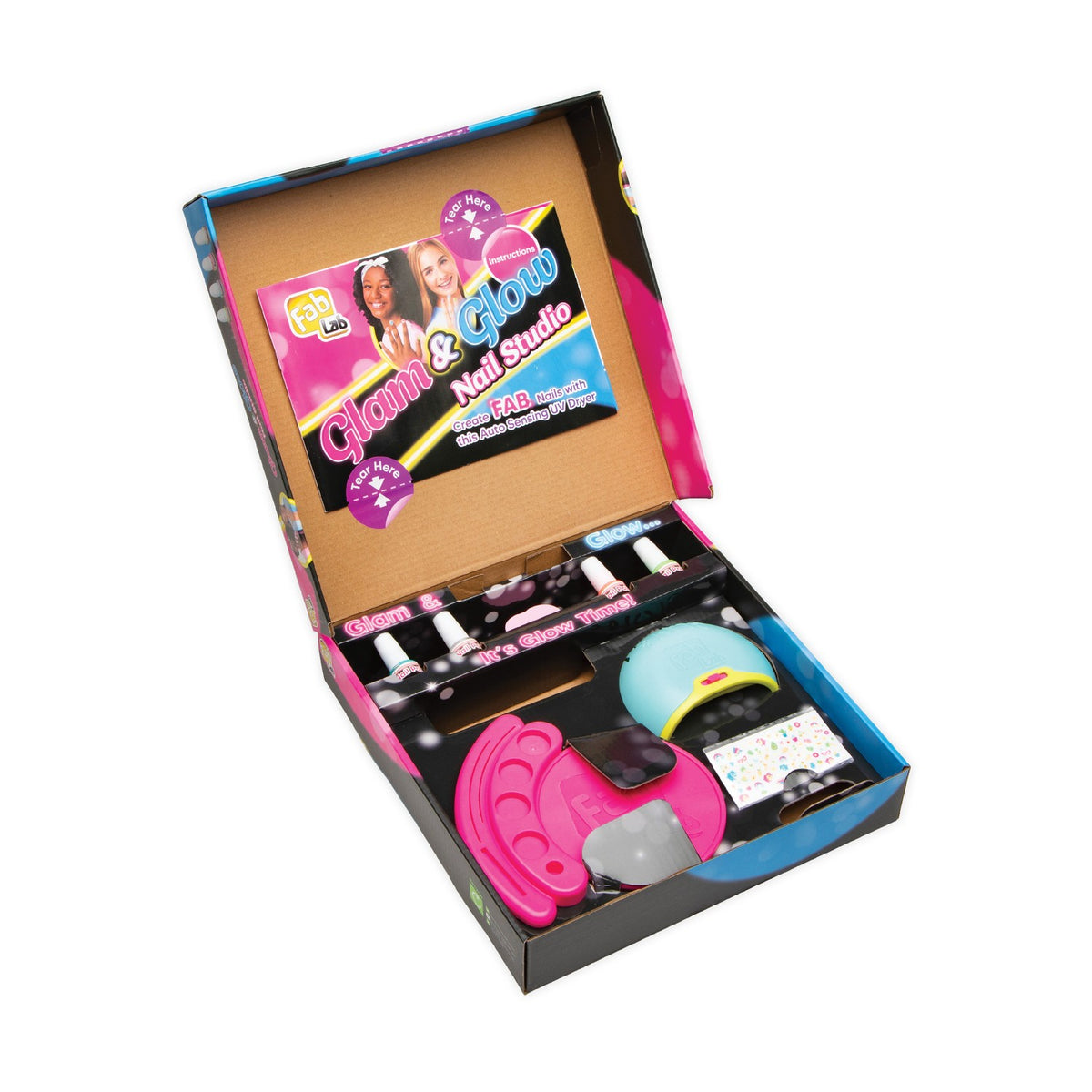 Glow & Neon Nail Studio Kit with UV Dryer