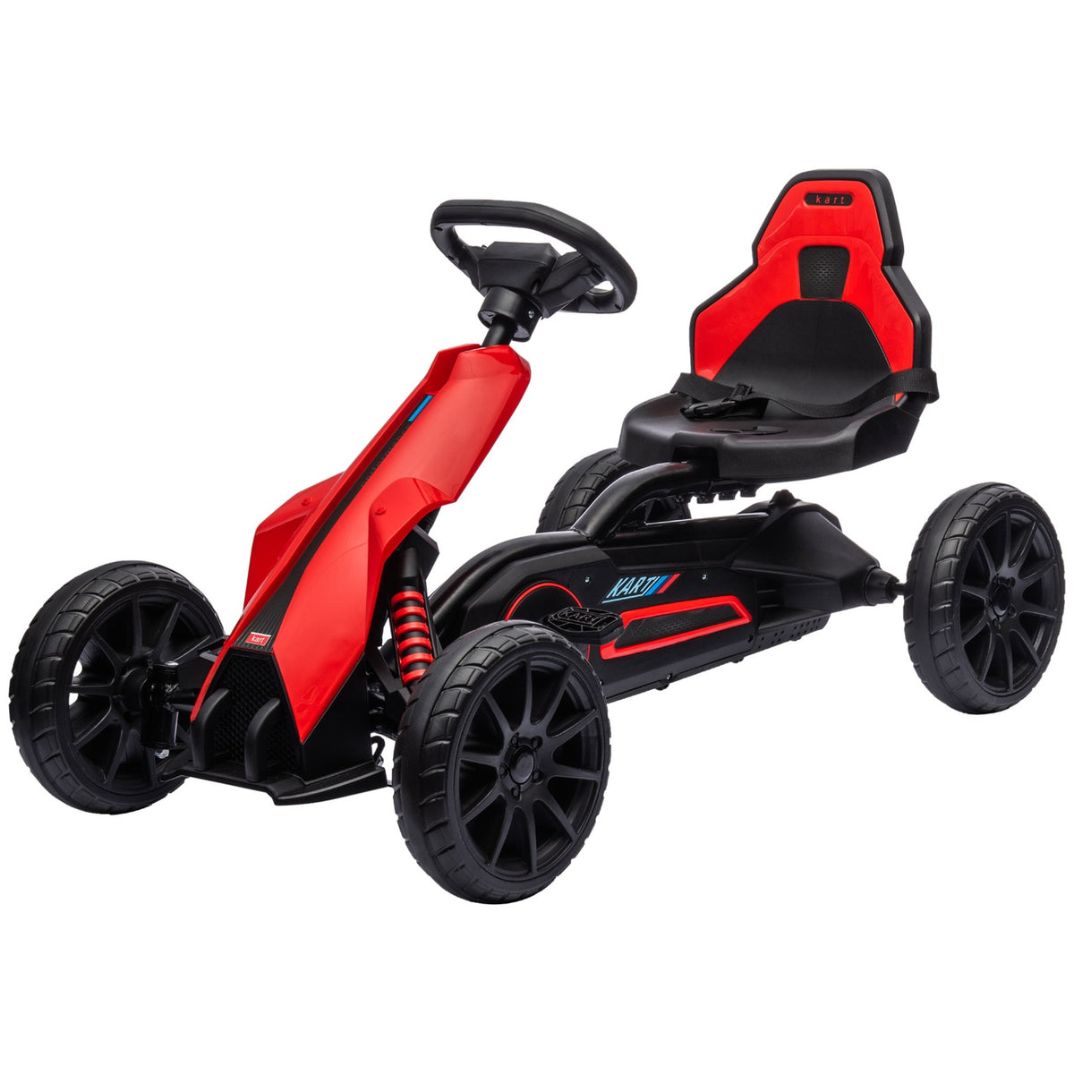 Go-Kart, Children'S Vehicle With Adjustable Seat, Pedal Vehicle, Pedal Car With Handbrake, Kettcar For Children Aged 3-8 Years