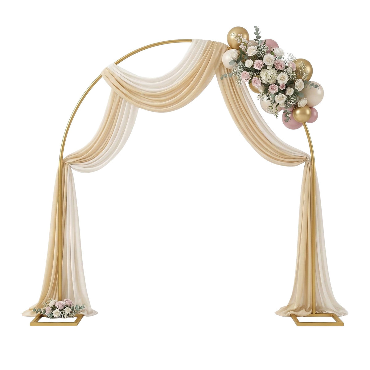 Gold Steel Balloon Arch for Weddings & Events