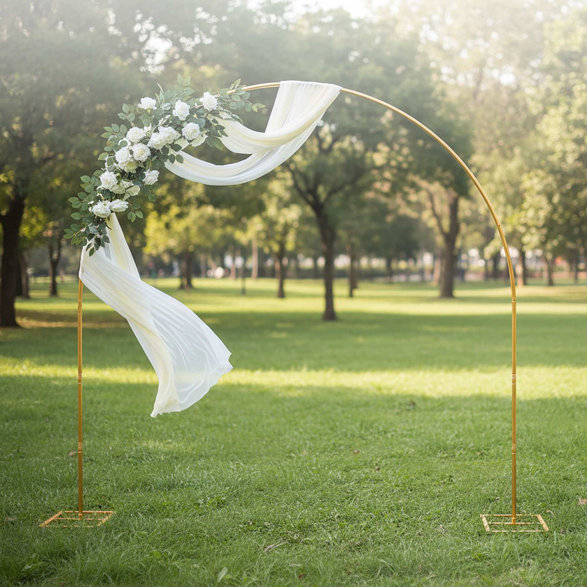 Gold Steel Balloon Arch for Weddings & Events