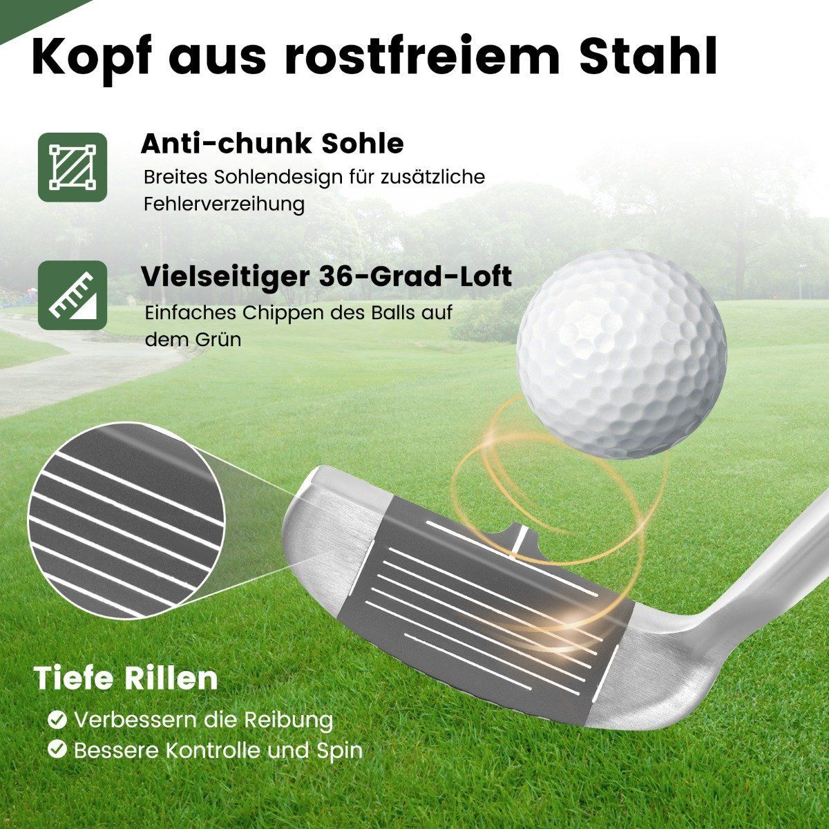 Golf Chipper 89 cm – Stainless Steel Head, Non-Slip Grip