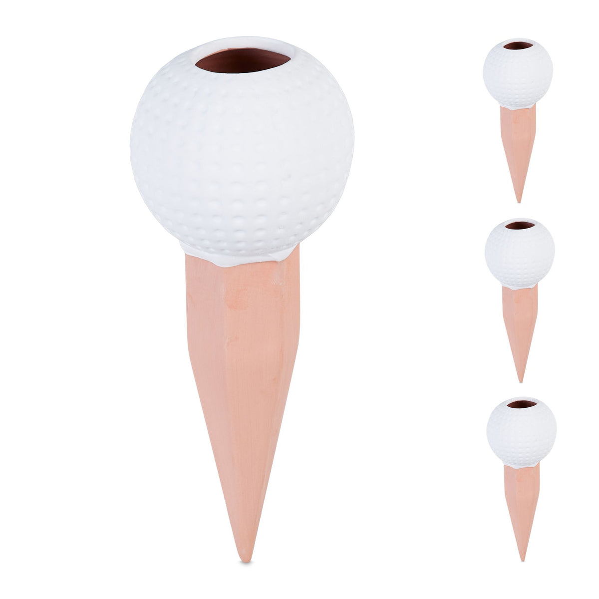 Golf ball with clay cone, set of 4