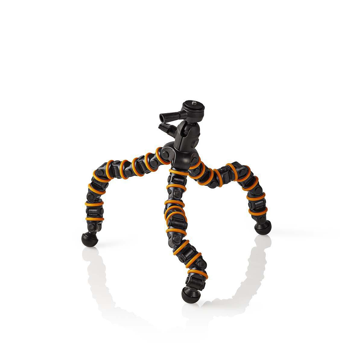 Gorilla pod | Maximum load capacity: 2.5 kg | 30.0 cm | 9 Segment | Ball head | ABS / Plastic | Orange / Black
