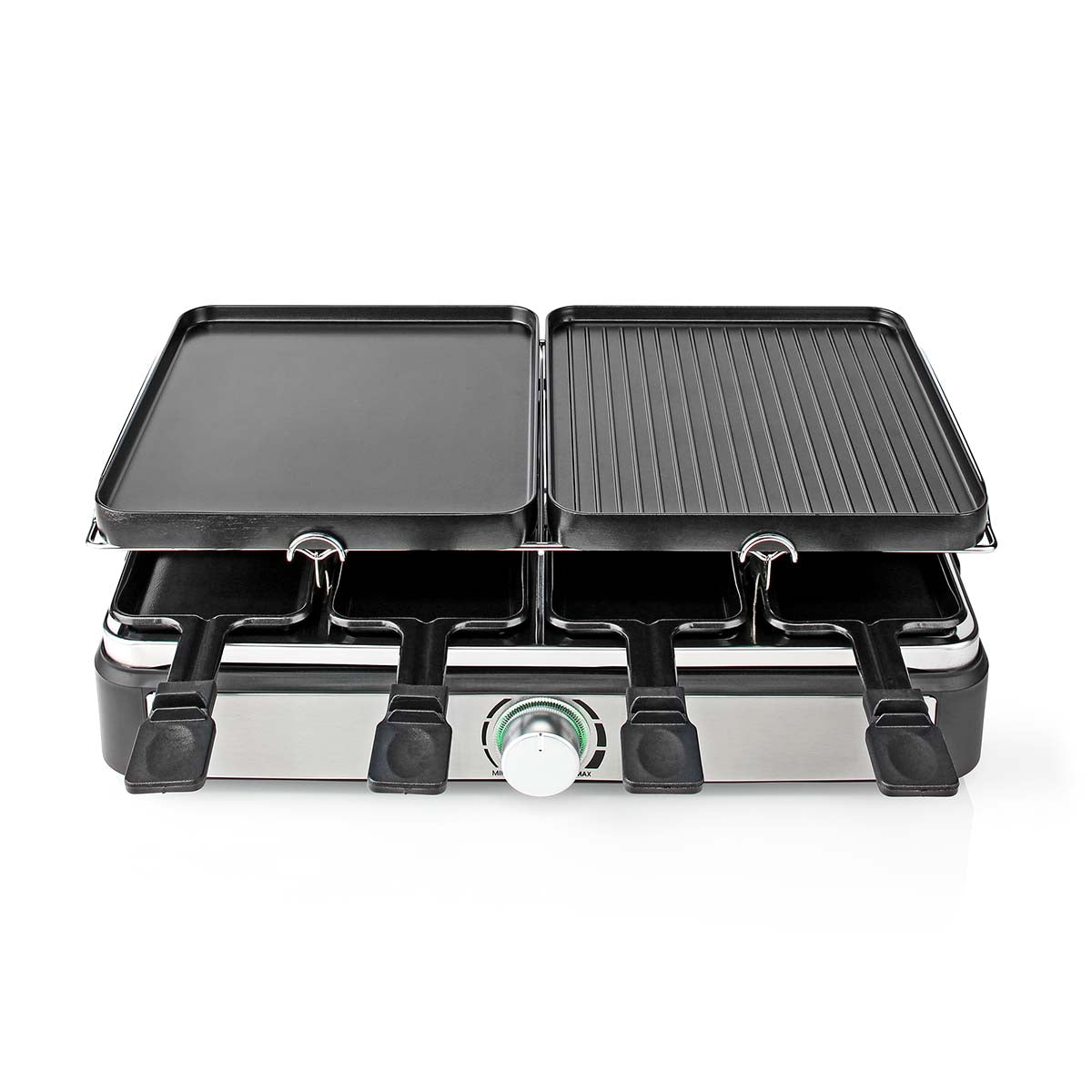 Gourmet / Raclette | Grill / Stone | 8 Persons | Spatula | Temperature setting | Non-stick coating | Rectangle